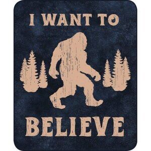 Sasquatch New Big Foot Believe 50x60 Soft Plush Fleece Throw Gift Blanket Forest